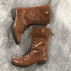 Lace up combat boots